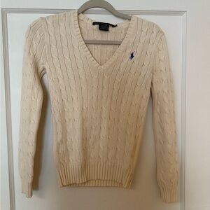 Ralph Lauren Cream Cable Knit Sweater